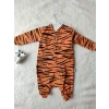 Luz&Pos 3-6-9-12 Ay Pooh Desenli Zebra Çizgili Şapkalı Sweatli 3lü Kız Erkek Bebek Tulumu(sarı) Sarı