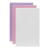 3 lü Düz Renk El Yüz Havlu Seti &#37;100 Pamuklu 50x90 Cm Mor-Pembe-Beyaz