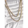 316L Çelik Gold Renk 1 Metre Burgu Zincir Kadın Kolye