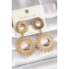 316L Çelik Gold Renk Güneş Model Kadın Küpe