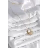 316L Çelik Gold Renk Güneş Model Vintage Kadın Kolye