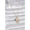 316L Çelik Gold Renk Zincir Akrep Burcu Zirkon Taşlı Kadın Kolye