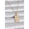 316L Çelik Gold Renk Zincir Yengeç Burcu Zirkon Taşlı Kadın Kolye