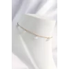 316L Çelik Gold Renk Zirkon Taşlı Halhal