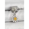 316L Çelik Gümüş Renk Papatya Model Nomination Charm