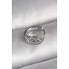 316L Çelik Gümüş Renk Zirkon Taşlı Ay Yıldız Model Tragus Piercing