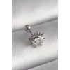 316L Çelik Gümüş Renk Zirkon Taşlı Güneş Tragus Piercing