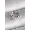 316L Çelik Gümüş Renk Zirkon Taşlı Kelebek Model Tragus Piercing