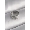 316L Çelik Gümüş Renk Zirkon Taşlı Tragus Piercing