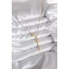 316L Çelik Zincir Gold Renk Zirkon Taşlı Kutup Yıldızı Model Kadın Kolye