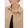 3900 Oversize Uzun Basic Gömlek - Bisküvi