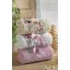 3lü Lüks &#37;100 Pamuklu Mutfak Havlusu Seti 3D Kelebek Aplikeli 30x50 Cm
