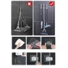 4 Lü Kelebek Yapışkanlı Mop Fırça Çekpas Sap Tutucu Organizer Banyo Düzenleyici
