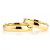 Luz&Pos 4 Mm Düz Bombeli Gold Gümüş Alyans