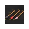 5&#39;li Renkli Ahşap Saplı Silikon Uçlu Spatula Fırçalı Kaşık Seti -yemek Hazırlık Seti 21 Cm