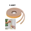 5 Adet Kapı Pencere Isı Yalıtım Süngeri Yapışkanlı Pencere Rüzgar Bandı 18mm X 2,5 Mt