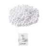 50 gram 12mm Beyaz Renk Plastik İnci Boncuk Çanta ve Takı Yapım Boncuğu (~40 adet)