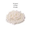 50 gram 12mm Krem Renk Plastik İnci Boncuk Çanta ve Takı Yapım Boncuğu (~40 adet)