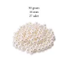 50 gram 14mm Krem Renk Plastik İnci Boncuk Çanta ve Takı Yapım Boncuğu (~27 adet)