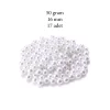 50 gram 16mm Beyaz Renk Plastik İnci Boncuk Çanta ve Takı Yapım Boncuğu (~17 adet)