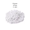 50 gram 18mm Beyaz Renk Plastik İnci Boncuk Çanta ve Takı Yapım Boncuğu (~11 adet)