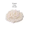 50 gram 8mm Krem Renk Plastik İnci Boncuk Çanta ve Takı Yapım Boncuğu (~160 adet)