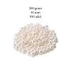 500 gram 10mm Krem Renk Plastik İnci Boncuk Çanta ve Takı Yapım Boncuğu (~950 adet)