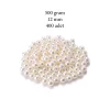 500 gram 12mm Krem Renk Plastik İnci Boncuk Çanta ve Takı Yapım Boncuğu (~400 adet)