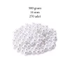 500 gram 14mm Beyaz Renk Plastik İnci Boncuk Çanta ve Takı Yapım Boncuğu (~270 adet)