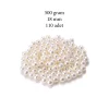 500 gram 18mm Krem Renk Plastik İnci Boncuk Çanta ve Takı Yapım Boncuğu (~110 adet)
