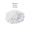 500 gram 20mm Beyaz Renk Plastik İnci Boncuk Çanta ve Takı Yapım Boncuğu (~100 adet)