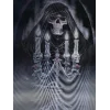 5D Elmas Boyama 3 Farklı Resim Değişenli Halloween İskelet Tablosu