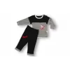 Luz&Pos 6-9 9-12 12-18 18-24 24-36 Ay Sport Baskılı Çizgili Uzun Kollu Sweatli 2li Erkek Bebek Takımı Siyah