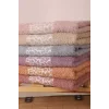 6 lı &#37;100 Pamuklu El Yüz Havlu Seti Renkli Leopar Desen 50x90 Cm