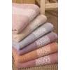 6 lı &#37;100 Pamuklu El Yüz Havlu Seti Renkli Leopar Desen 50x90 Cm