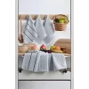 6 lı Luna Naturel Mutfak Havlu Seti &#37;100 Pamuklu 30X50 Cm Açık Gri