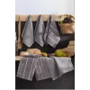 6 lı Luna Naturel Mutfak Havlu Seti &#37;100 Pamuklu 30X50 Cm Antrasit