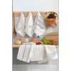 6 lı Luna Naturel Mutfak Havlu Seti &#37;100 Pamuklu 30X50 Cm Krem
