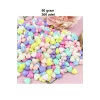 60 gr (300 adet) Şeker Rengi Akrilik Kalp Boncuklar Renkli Karışık Plastik Pastel Boncuklar Ara Boncuk Kalp Şekilli Kolye Bilezik için