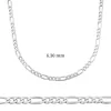 Luz&Pos 6.30 Mm Gümüş Figaro Zincir - 180 Mikron