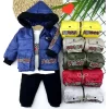 Luz&Pos 9-12-18-24 Ay Kapşonlu Fermuarlı Mont Pantolon Uzun Kollu Sweatli 3lü Kız Erkek Bebek Takımı Sarı
