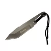 A13 Komple Metal Kamp Bıçak 23 Cm - Tırtıklı, İp Saplı, Kılıflı