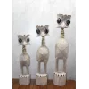 Ahşap 3lü Deve Kuşu Seti 90 Cm