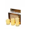 Alevli Led Mum Hareketli Alev Görünümlü Dekoratif Mum - 3lü Set (orta Boy)
