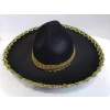 Altın Renk Şeritli Meksika Mariachi Latin Şapkası 55 Cm Çocuk