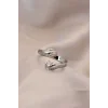 Ayarlamalı Gümüş Renk Metal Sarılan Eller Model Yüzük