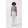 Bağlamalı Denim Crop