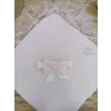 Luz&Pos Bal Peteği My Princess Taç Nakış İnci Fiyonklu Dantel Duvaklı Delüks Kundak Bebek Battaniyesi Pembe
