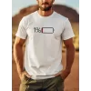 Baskılı Oversize Bisiklet Yaka T-shirt - Beyaz