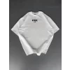 Baskılı Oversize Bisiklet Yaka T-shirt - Beyaz
